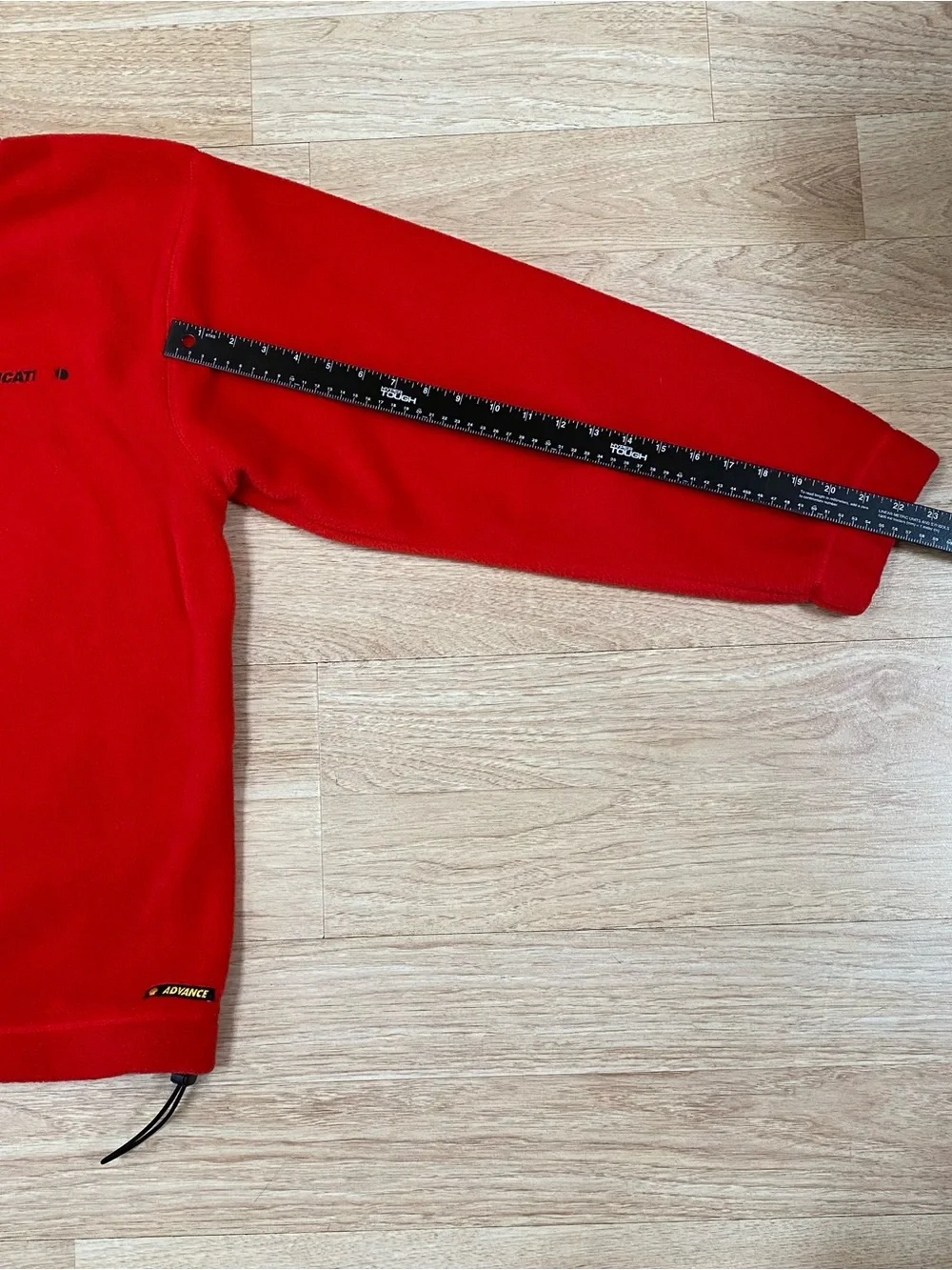 Vintage Ducati Shell Advance Pullover Men’s L Loose Fit Red Fleece Jacket Boxy